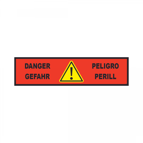 Banderole horizontale 2000X500 "DANGER" ! FR-DE-ES-CA  # MONTEE BANH019-M